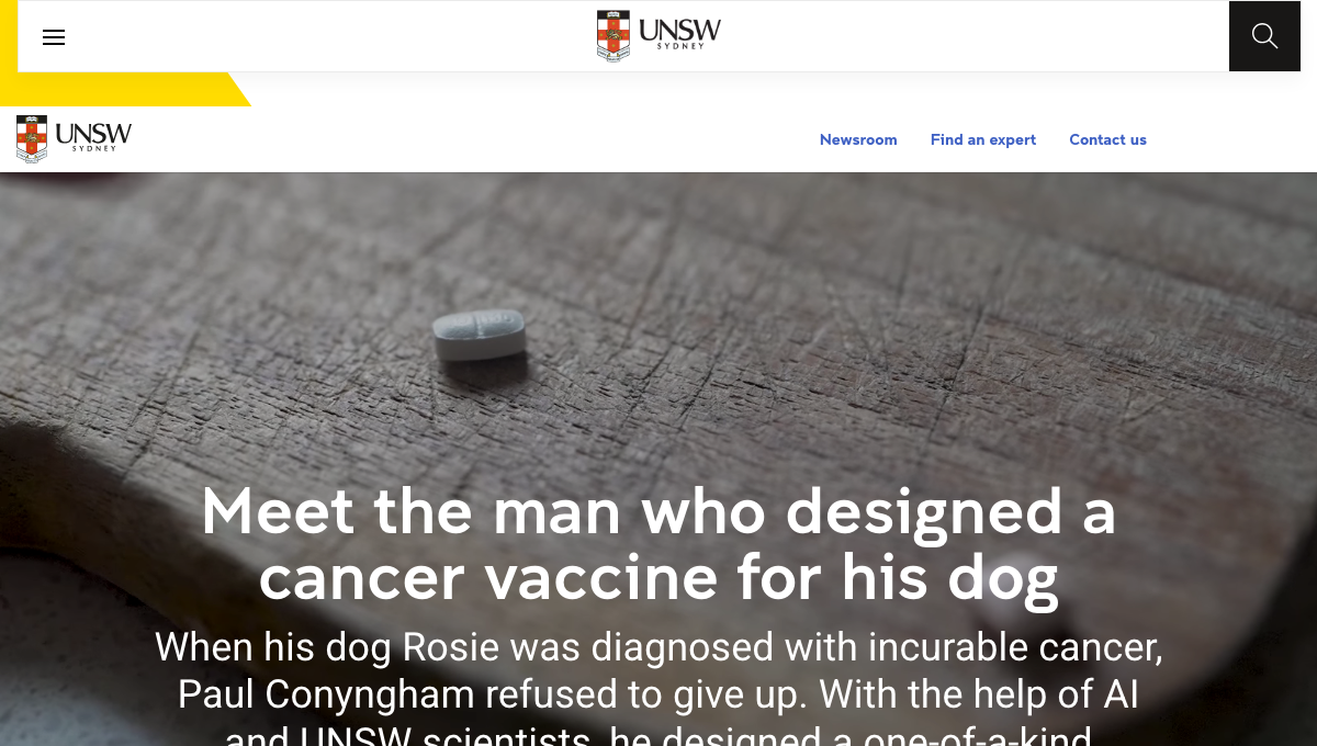 Meet the man who designed a cancer vaccine for his dog — UNSW Newsroom